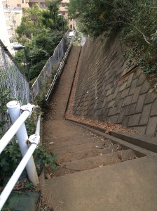 Japanese stairs are not for the faint of heart.